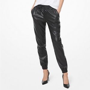Michael Kors Faux Leather Joggers